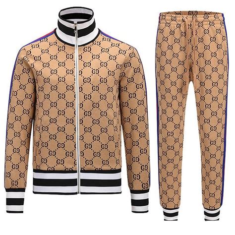 tan Gucci tracksuit